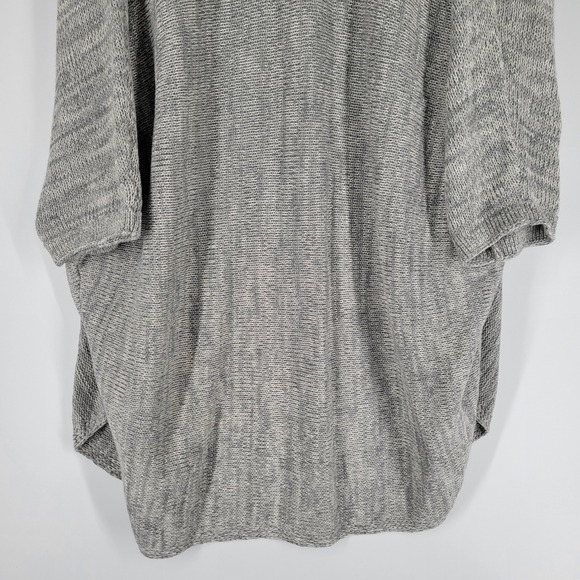 Forever 21 Grey Heathered Knit Open Front Long Cardigan Sweater Size Small - Picture 5 of 8